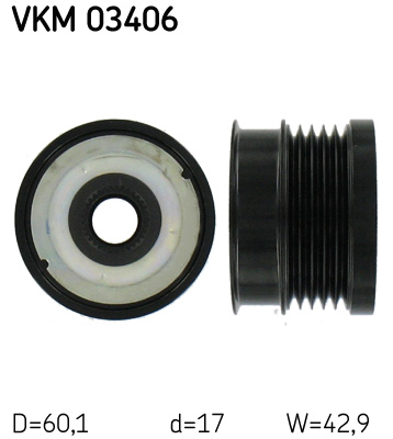 Alternator Freewheel Clutch - VKM 03406 SKF